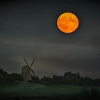 Vollmond über Mühle Bavenhausen